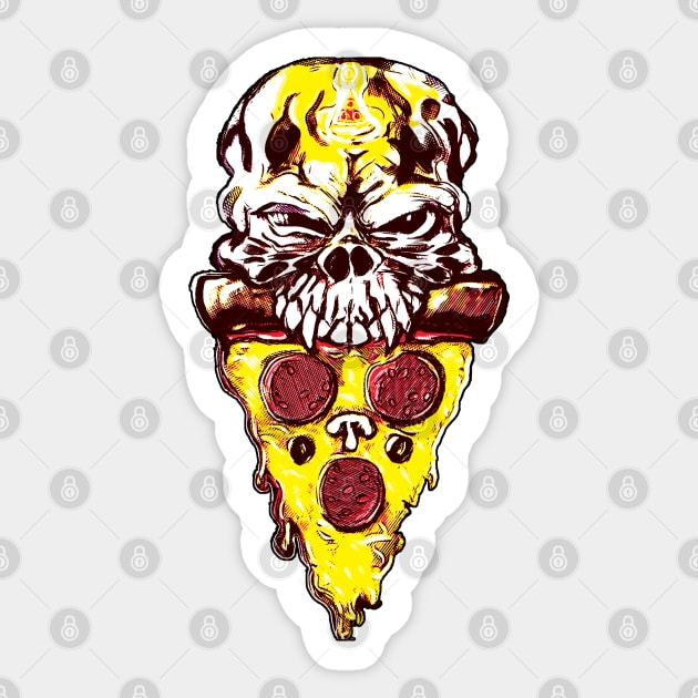 Evil Pizza Sticker by GodsBurden